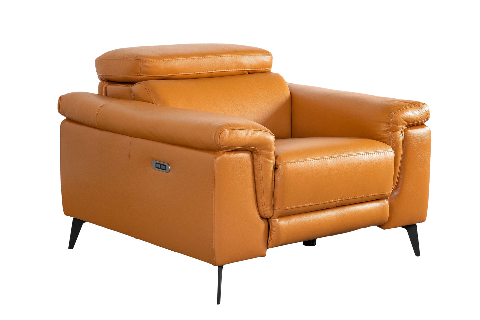 Sofa đơn điện Kuka 5319 Da thật tiếp xúc Màu da bò 112x103/162x79/99