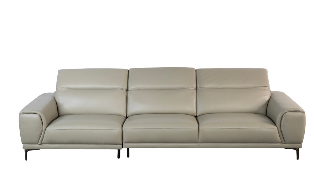 Sofa văng/băng Kuka KF.111 Da bò thật tiếp xúc Màu ghi nhạt 3060*1090*710/970
