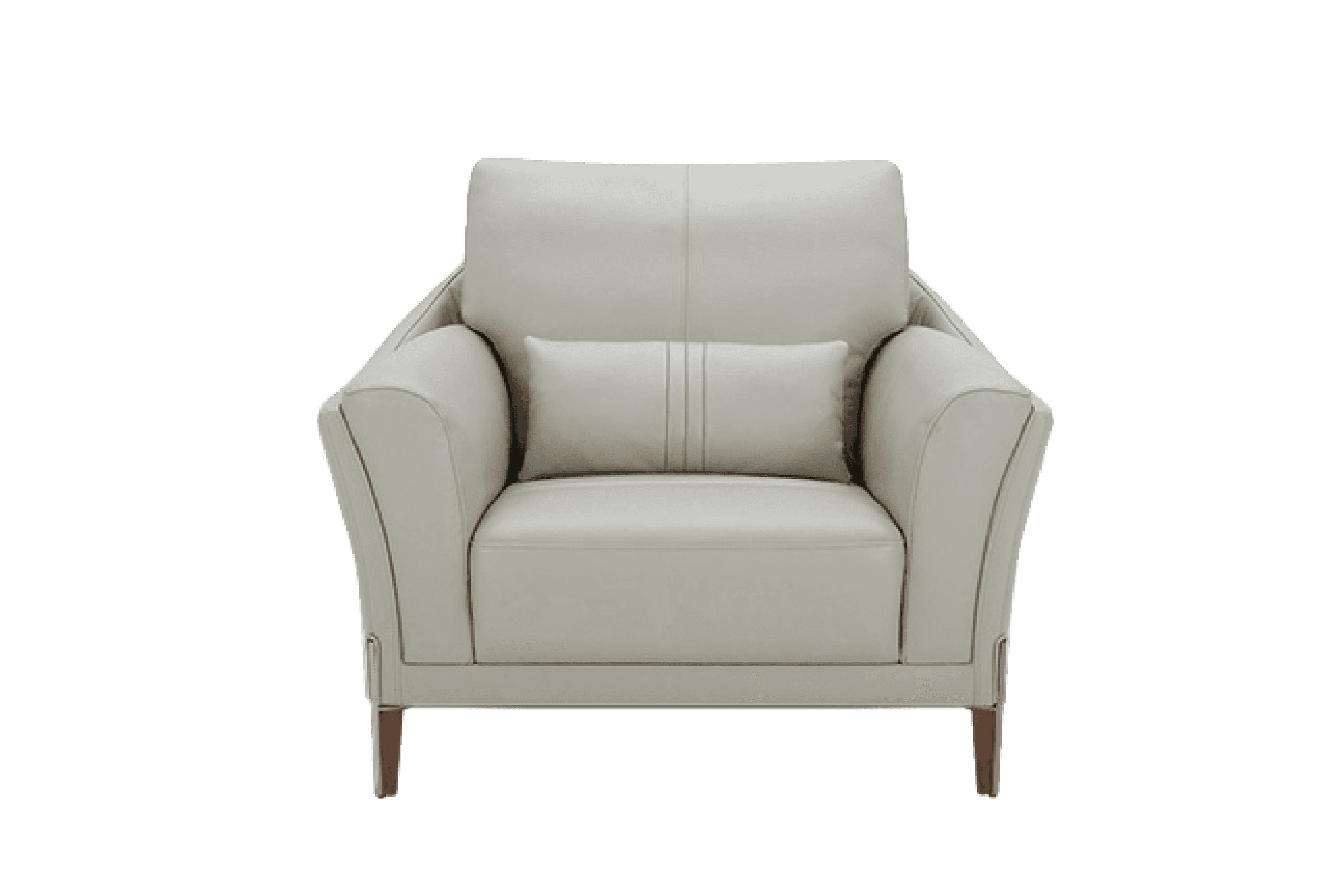 Sofa Đơn Kuka 8159 da bò thật tiếp xúc màu ghi nhạt (O7805) 108x99x93/78