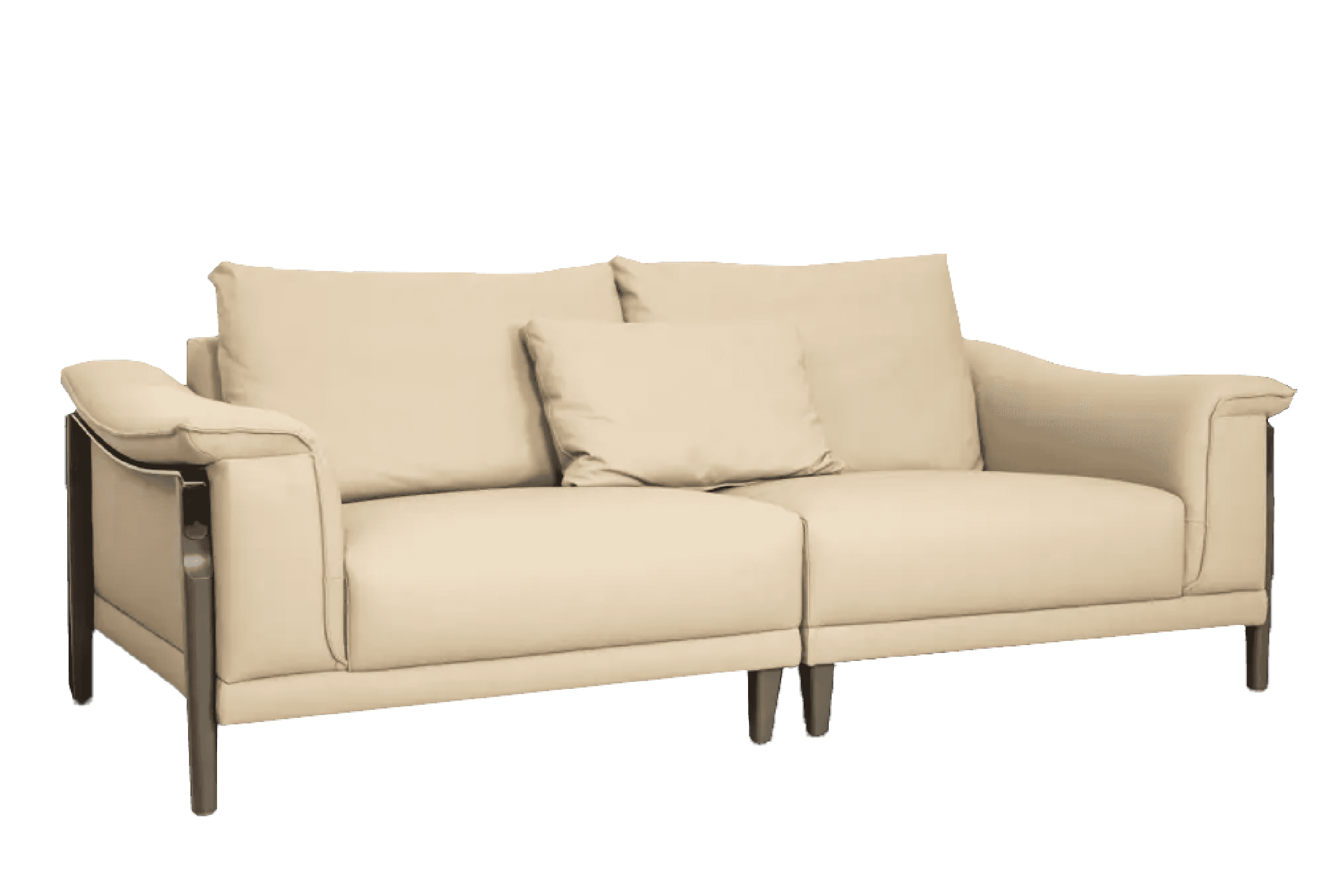 Sofa Văng Kuka 8177 da bò thật 100% màu nâu (W758081) 216x103x69/85