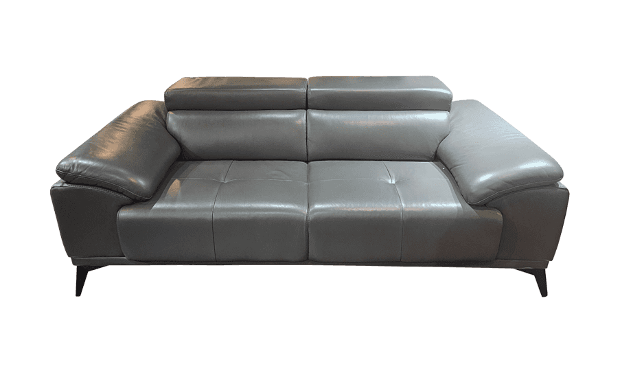 Sofa Văng Sofaland MUSCAT da bò thật 100% màu ghi đậm SFLR03 190x90x80