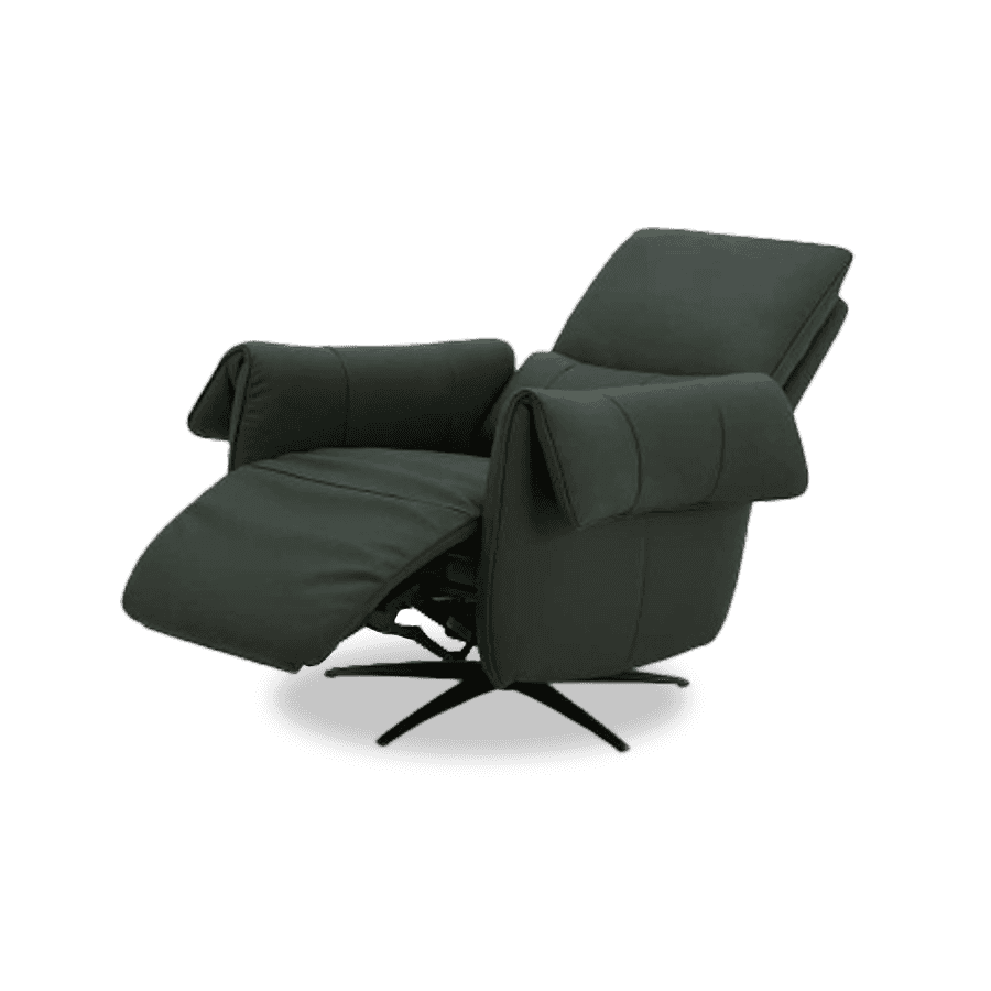 Ghế Sofa đơn Kuka KG.A092 Da thật (100%) chỉnh điện Màu xanh lá 89x90/163x105