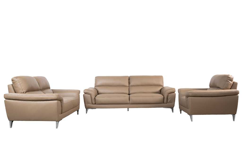 Sofa văng/băng Kuka 1893B Da bò thật tiếp xúc Màu be 215x95x85