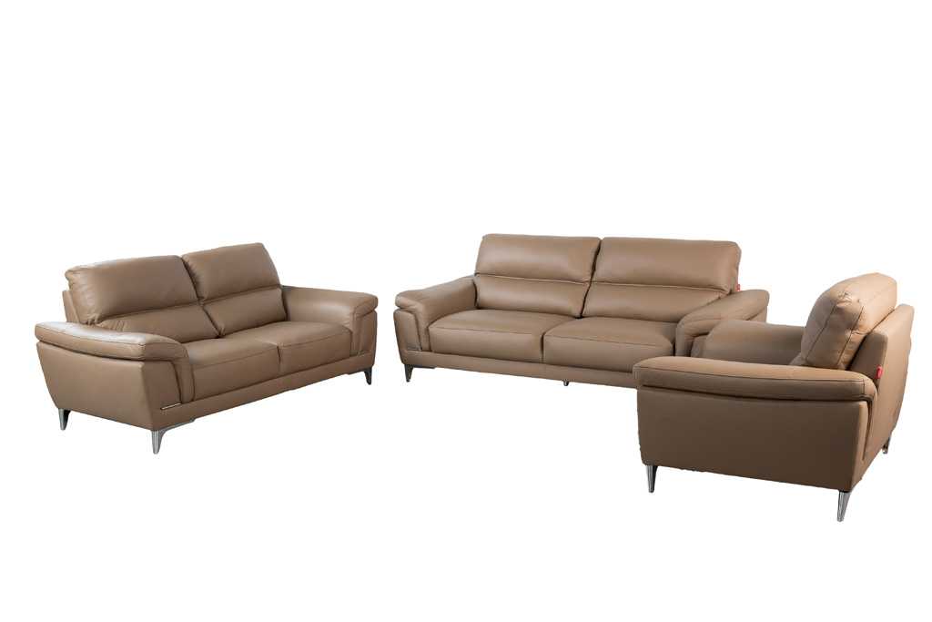Sofa văng/băng Kuka 1893B Da bò thật tiếp xúc Màu be 215x95x85