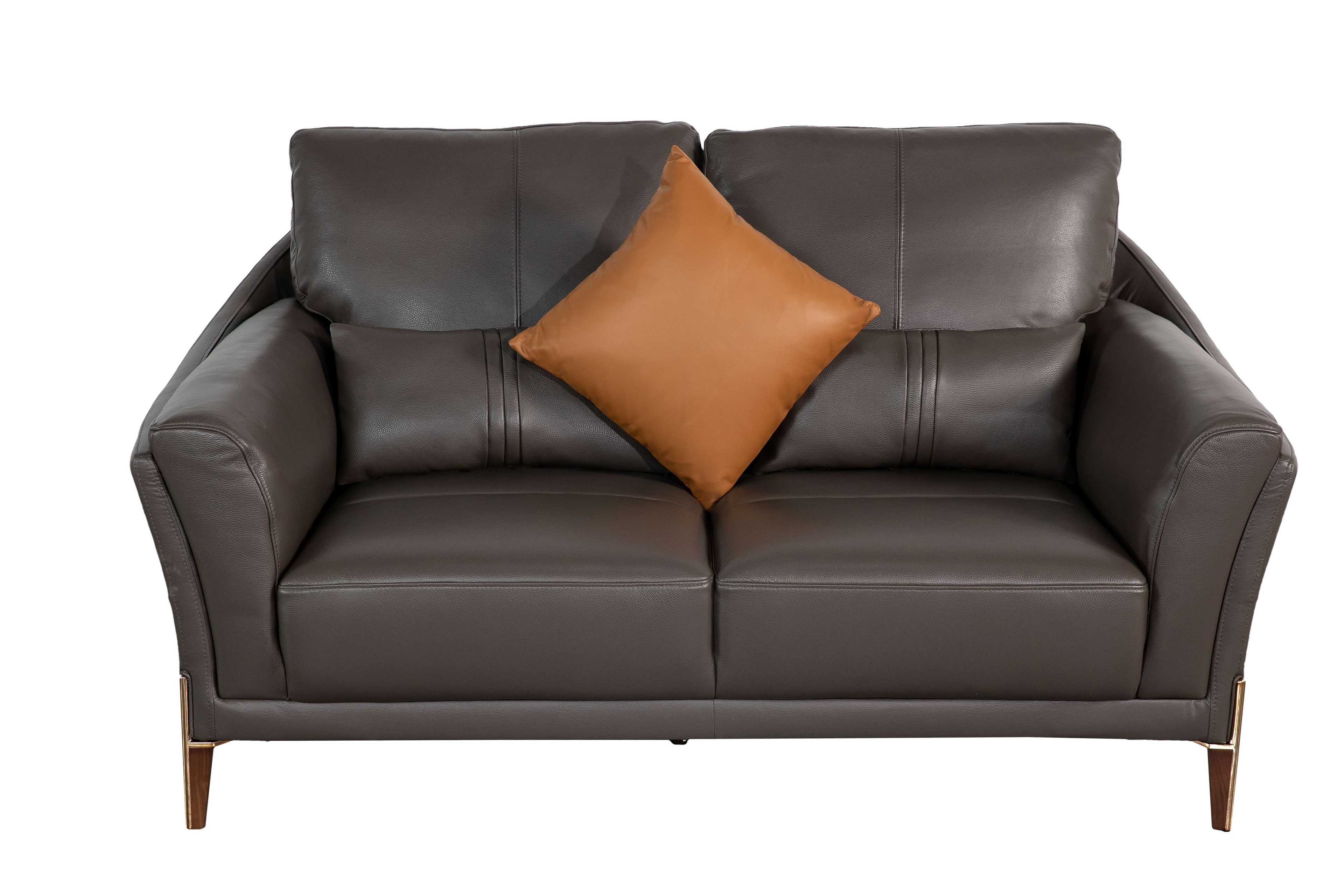 Sofa văng/băng Kuka 8159 3 chỗ Da bò thật tiếp xúc màu ghi nhạt 218*99*62