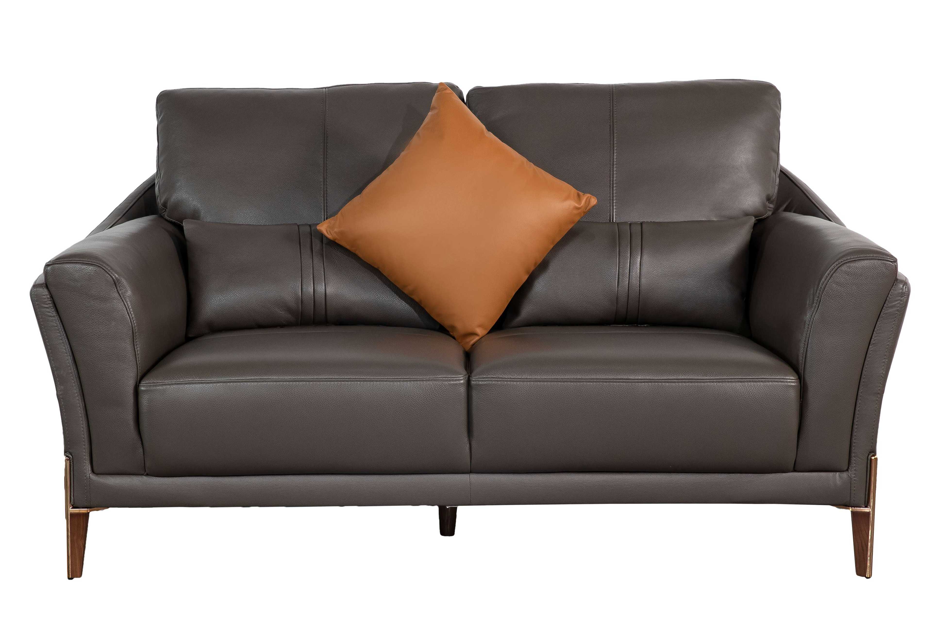 Sofa văng/băng Kuka 8159 3 chỗ Da bò thật tiếp xúc màu ghi nhạt 218*99*62