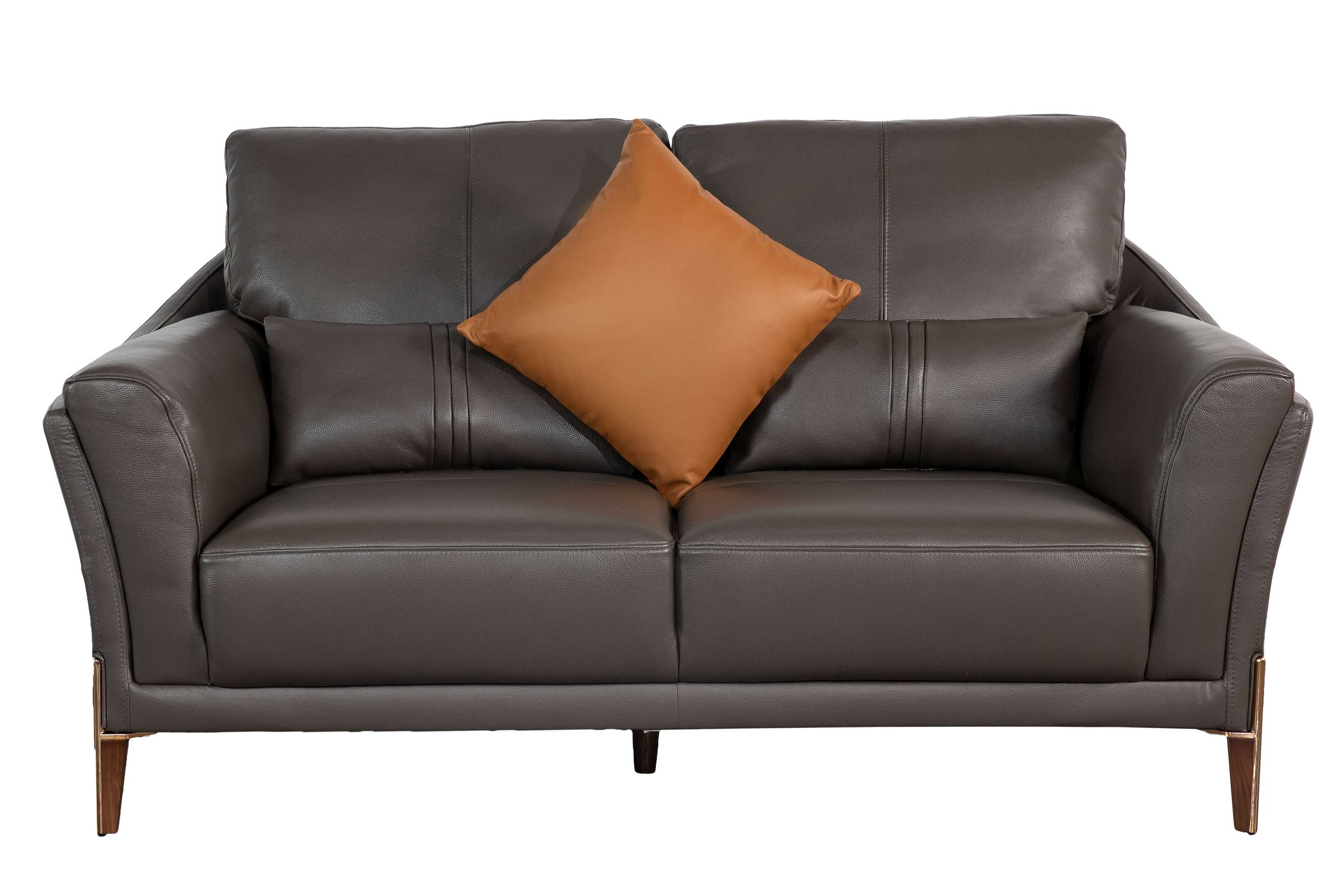 Sofa văng/băng Kuka 8159 2 chỗ Da bò thật tiếp xúc màu nâu đậm 170*99*62