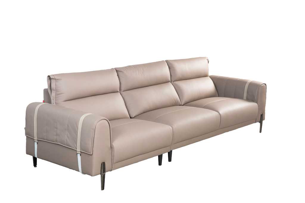 Sofa văng/băng Kuka 8179 Da bò thật tiếp xúc nàu nâu 2870*1020*790