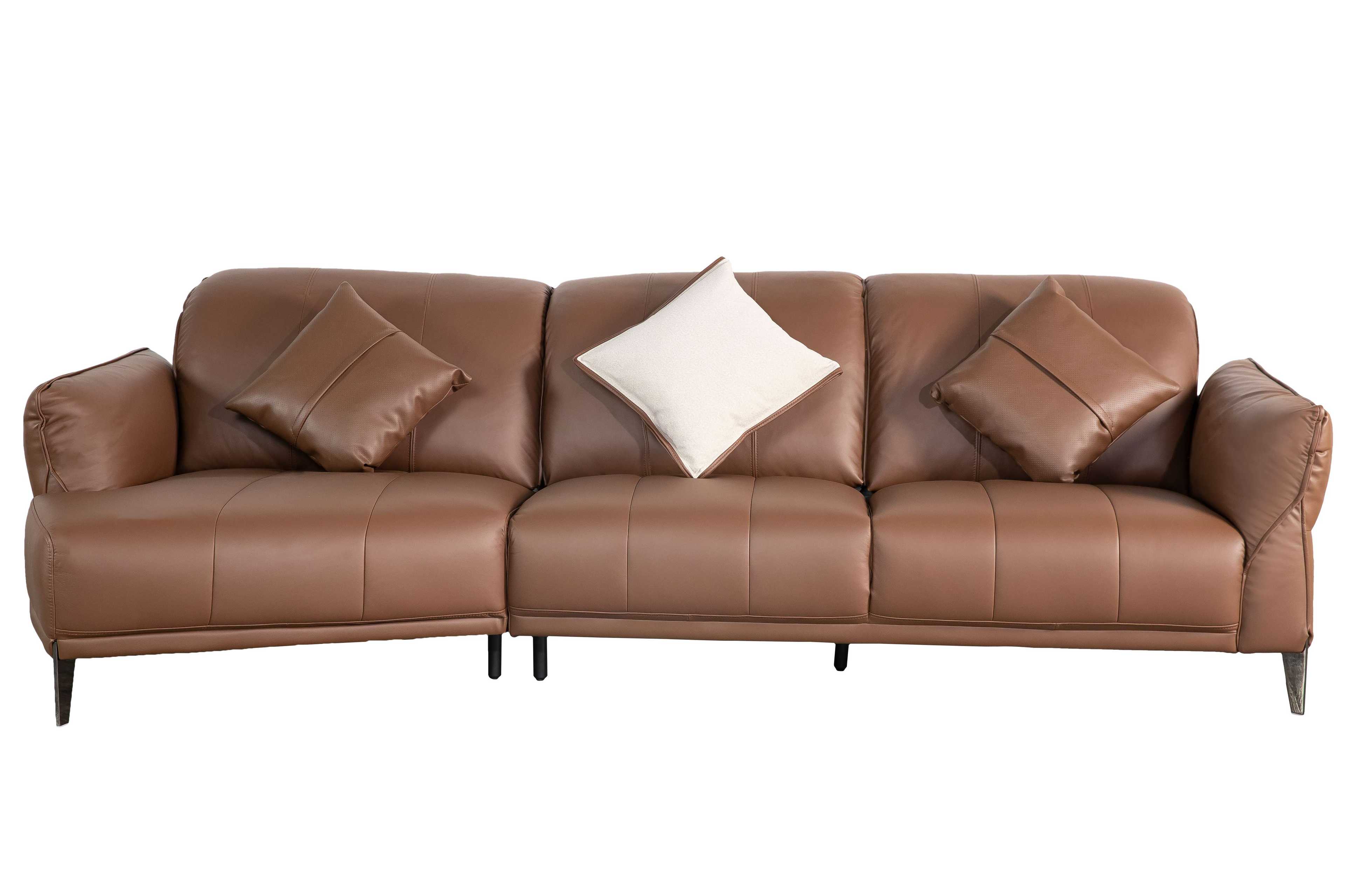 Sofa văng/băng Kuka 9626 Da bò thật tiếp xúc Màu da bò 2920/3160*1370*890