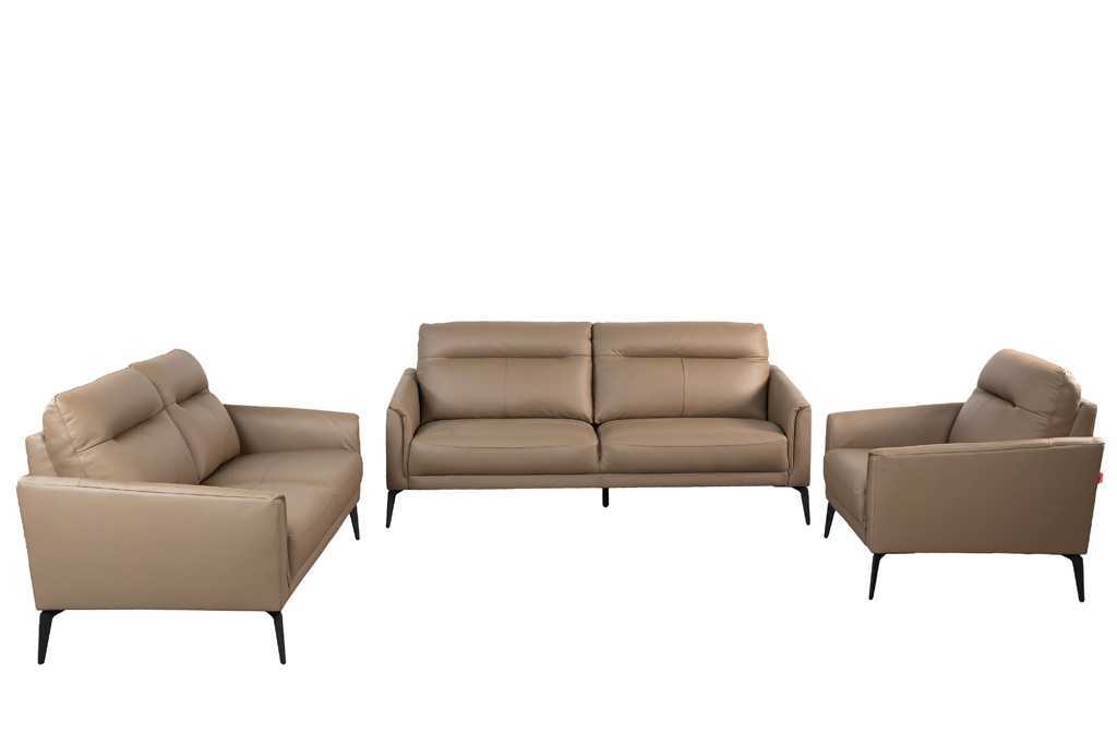 Sofa văng/băng Kuka KF.098 Da bò thật tiếp xúc Màu nâu nhạt 192*88*87