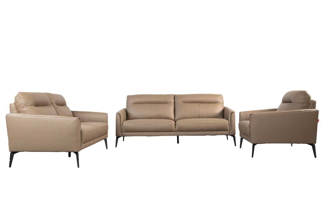 Sofa văng/băng Kuka KF.098 Da bò thật tiếp xúc Màu nâu nhạt 192*88*87
