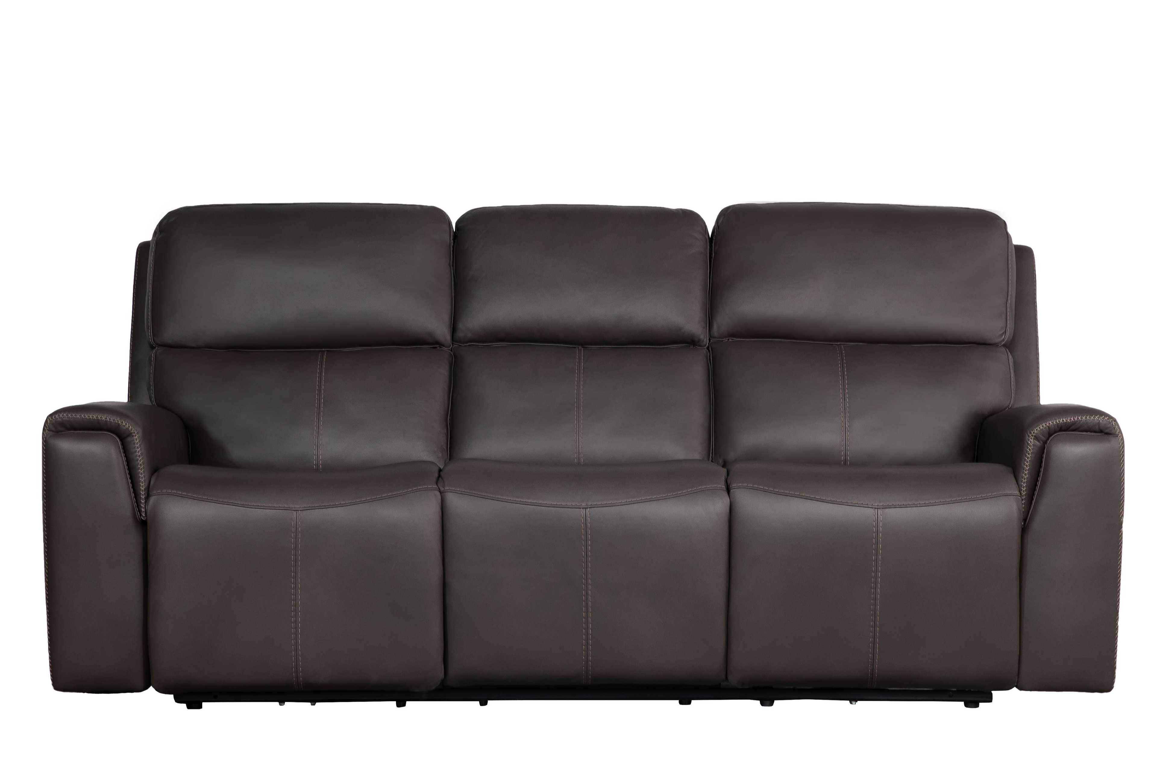 Sofa văng/băng điện 3 chỗ Kuka KME.822 Da bò thật tiếp xúc Màu ghi đậm 220 x 99/168 x 104