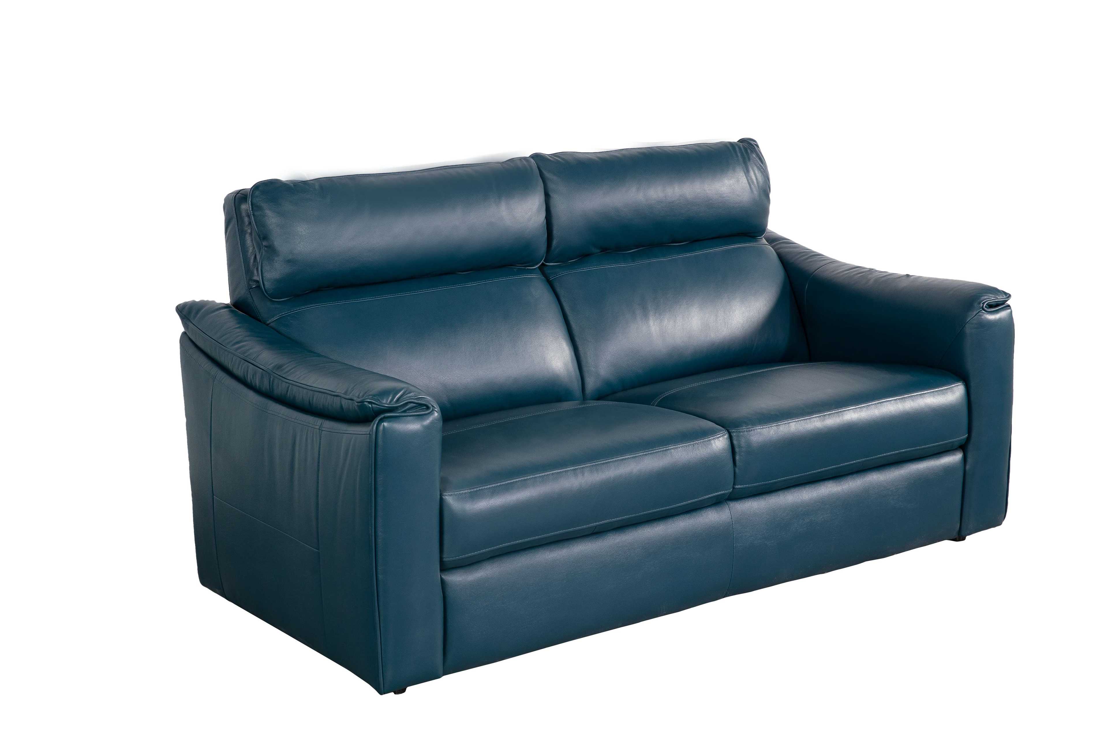 Sofa văng/băng Kuka KM.5035 Da bò thật tiếp xúc Màu xanh 190x92x98