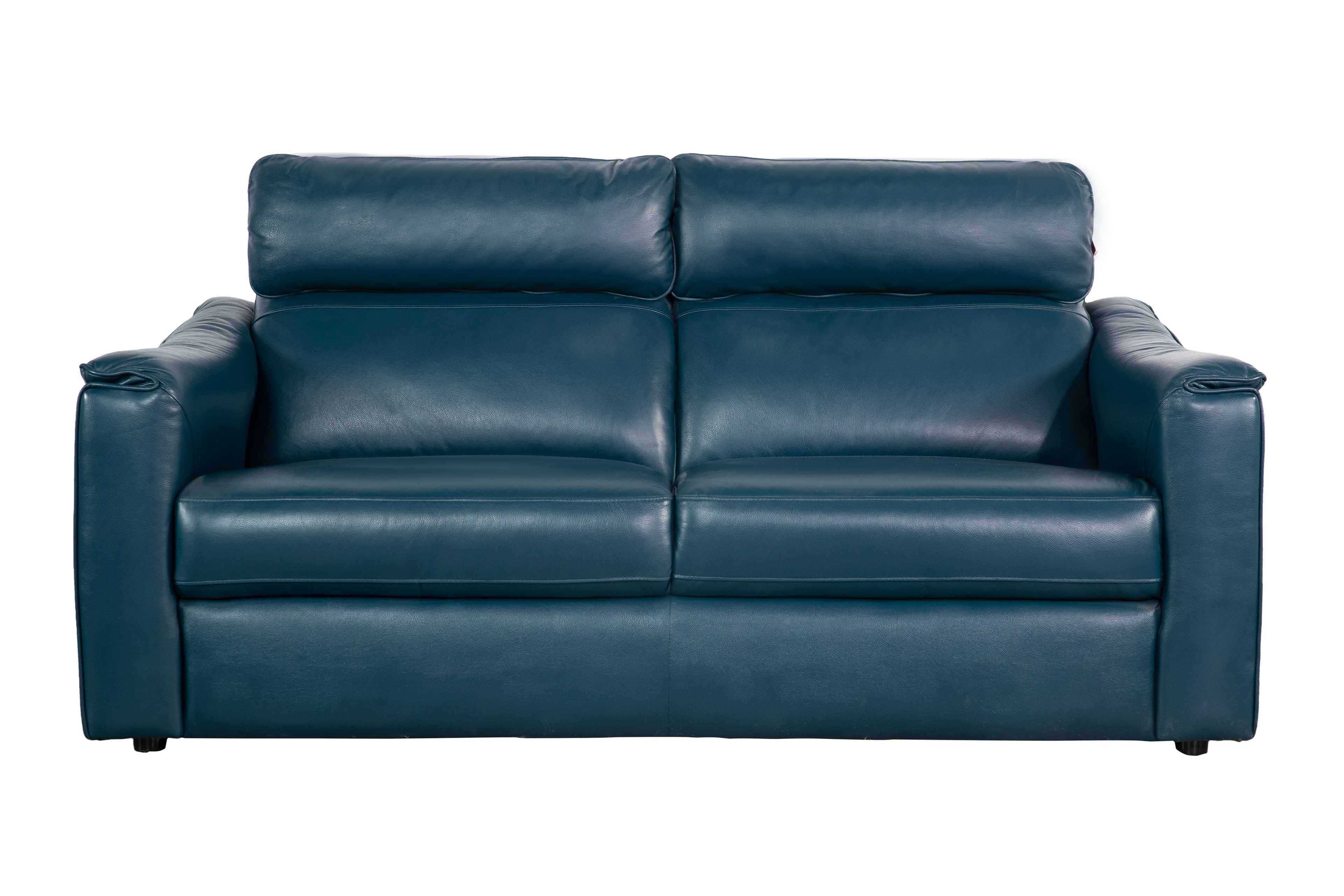 Sofa văng/băng Kuka KM.5035 Da bò thật tiếp xúc Màu xanh 190x92x98