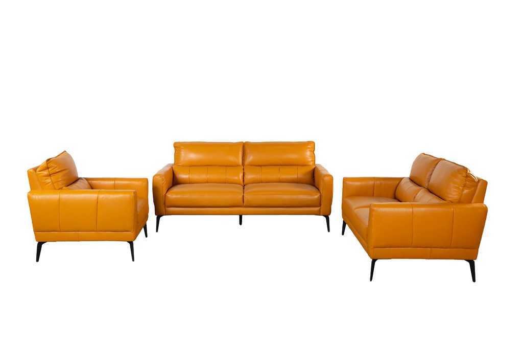Sofa văng/băng kuka KT.035 Da thật 100% Màu ghi đậm 189x96x89