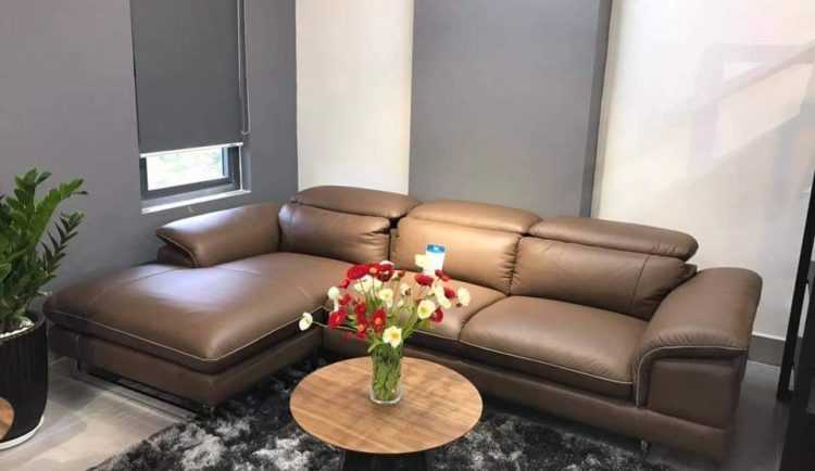 Sofa Góc da thật nhập khẩu Malaysia – KH 270