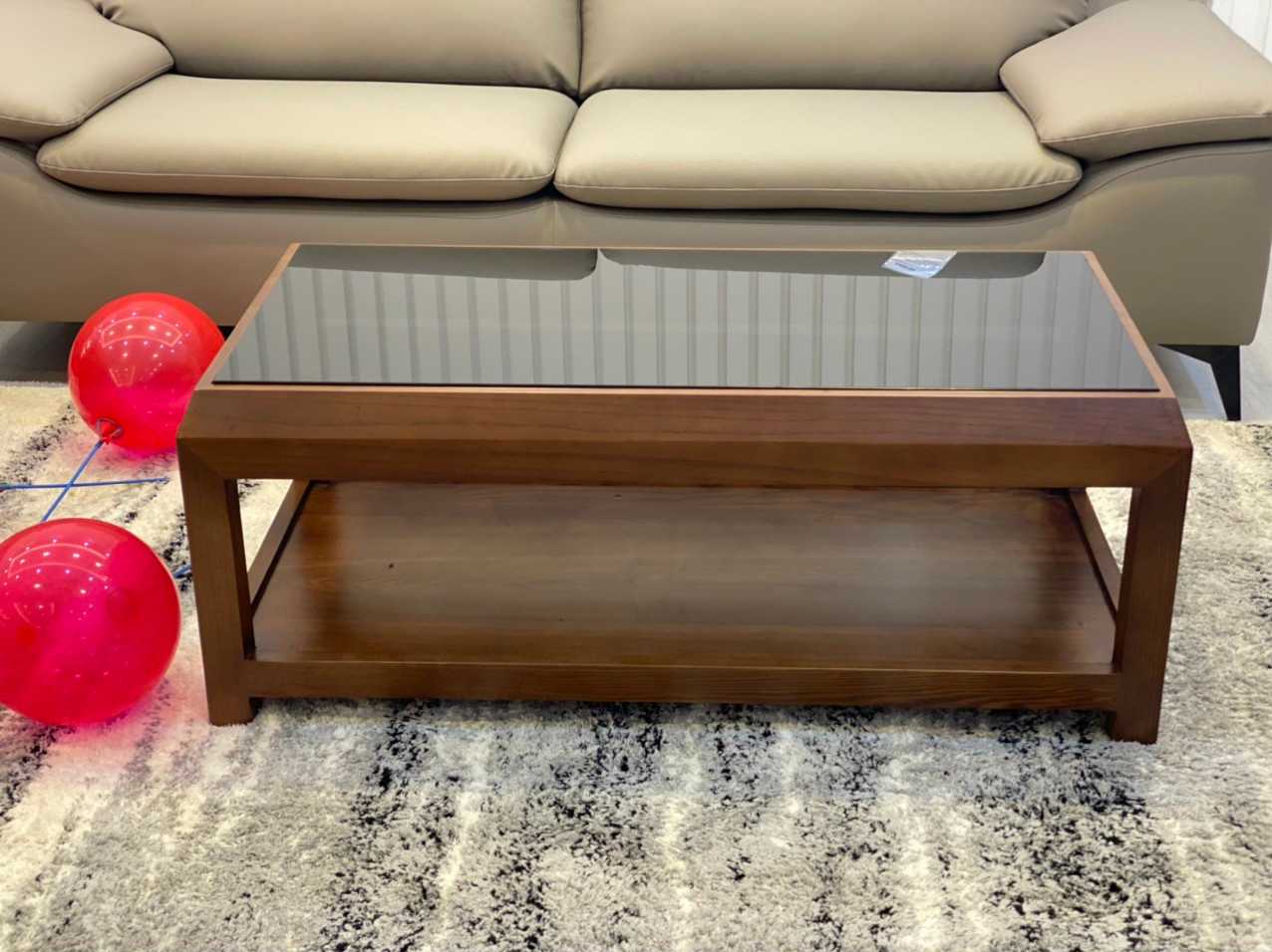 Bàn trà gỗ mặt kính Duplex