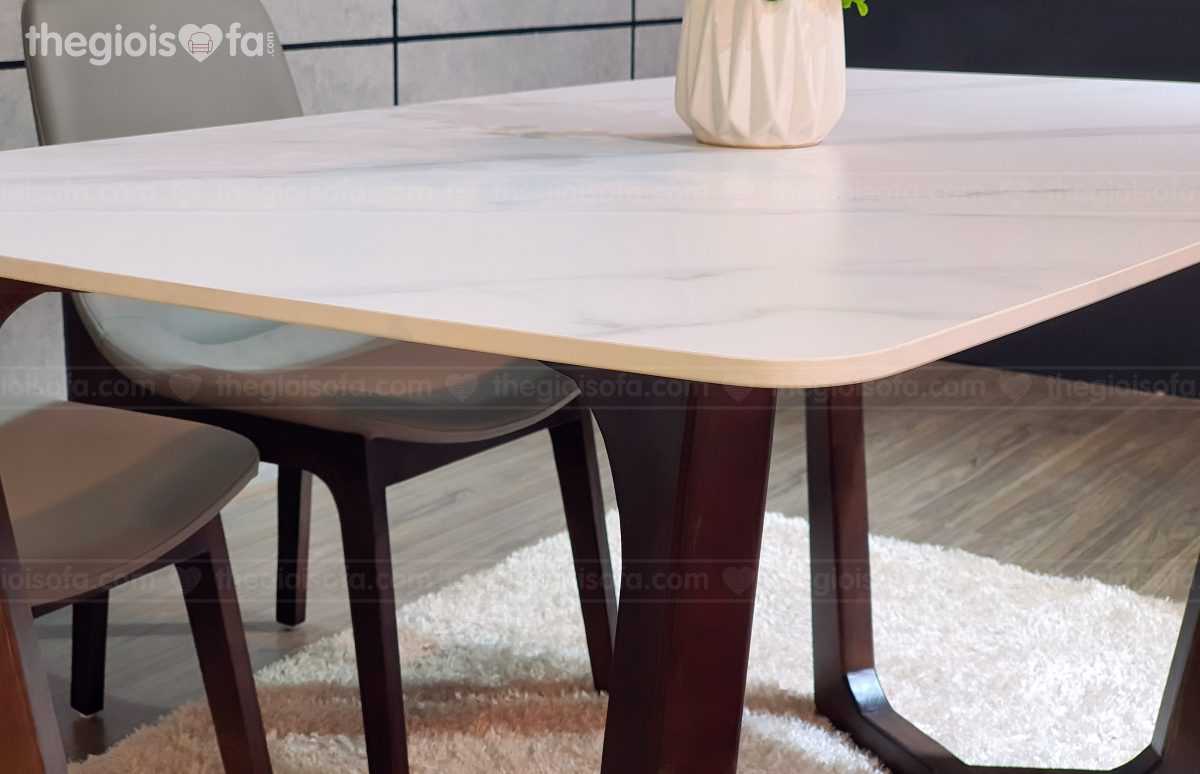 Bàn ăn 4 ghế mặt đá ceramic cao cấp Genoa