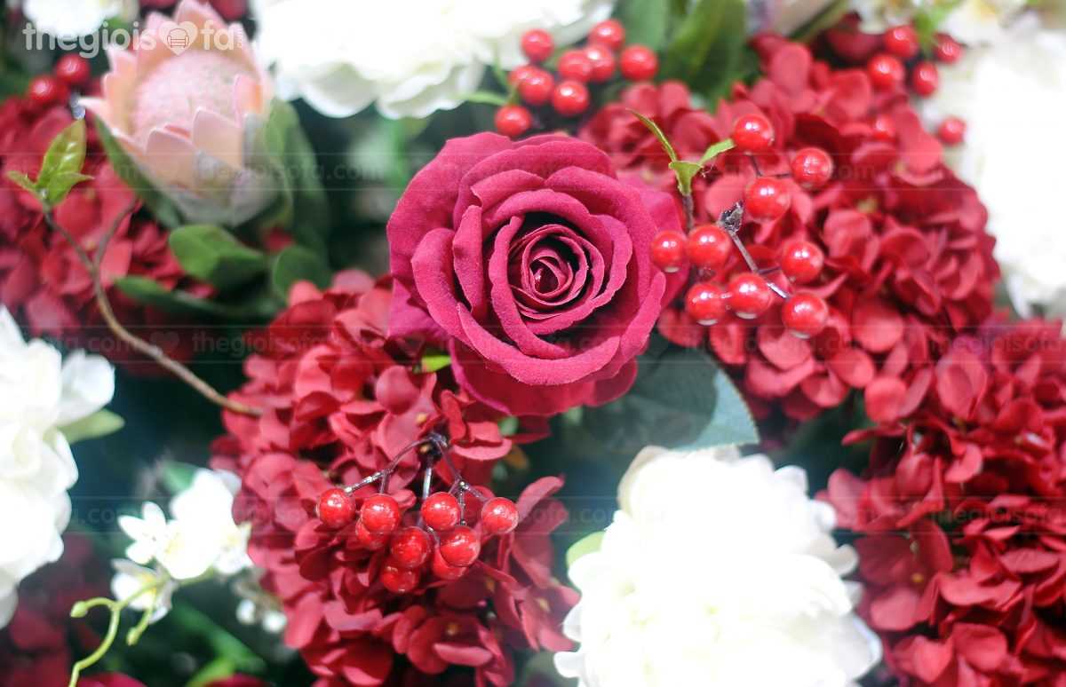 Red Peony (bình mẫu đơn đỏ) 1003