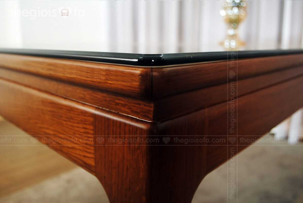 Bộ bàn ăn 6 ghế gỗ Sồi Greenwood – mặt kính cao cấp