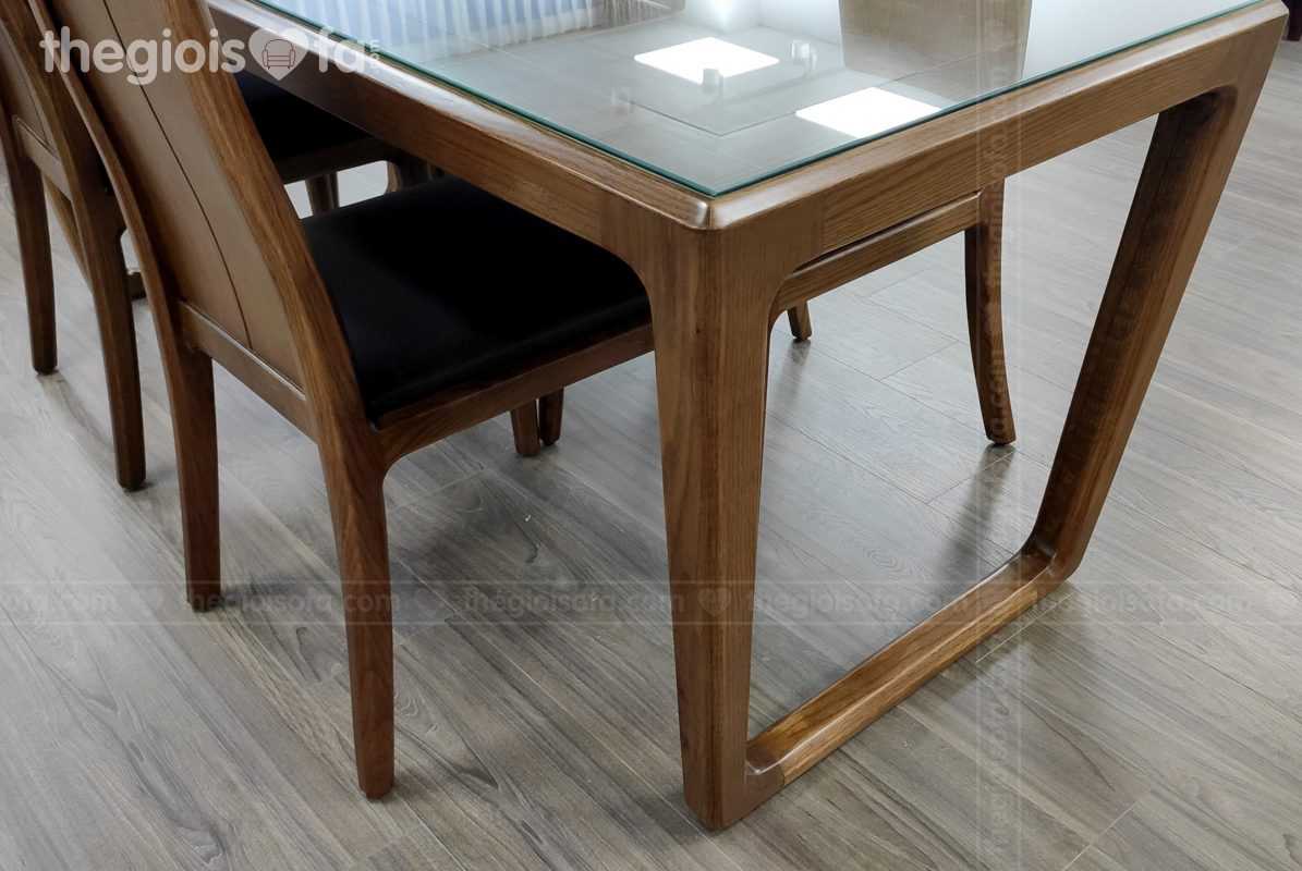 Bộ bàn ăn gỗ óc chó 8 ghế Henderson