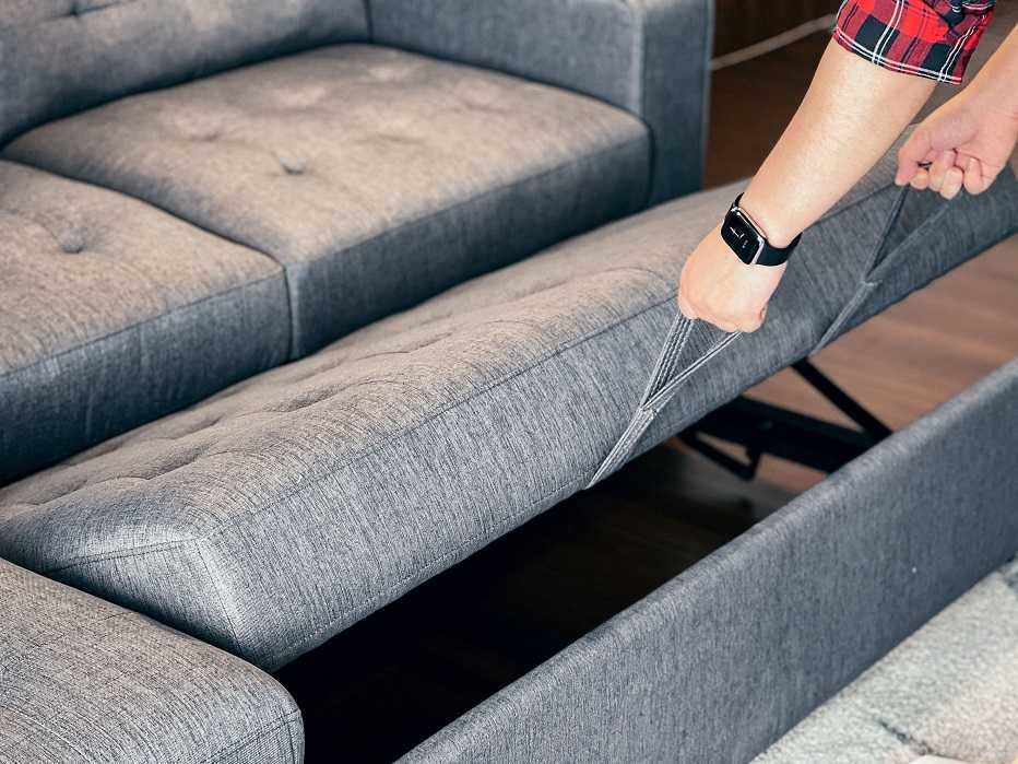 Sofa đa năng Sofaland Belissa nỉ màu ghi đậm