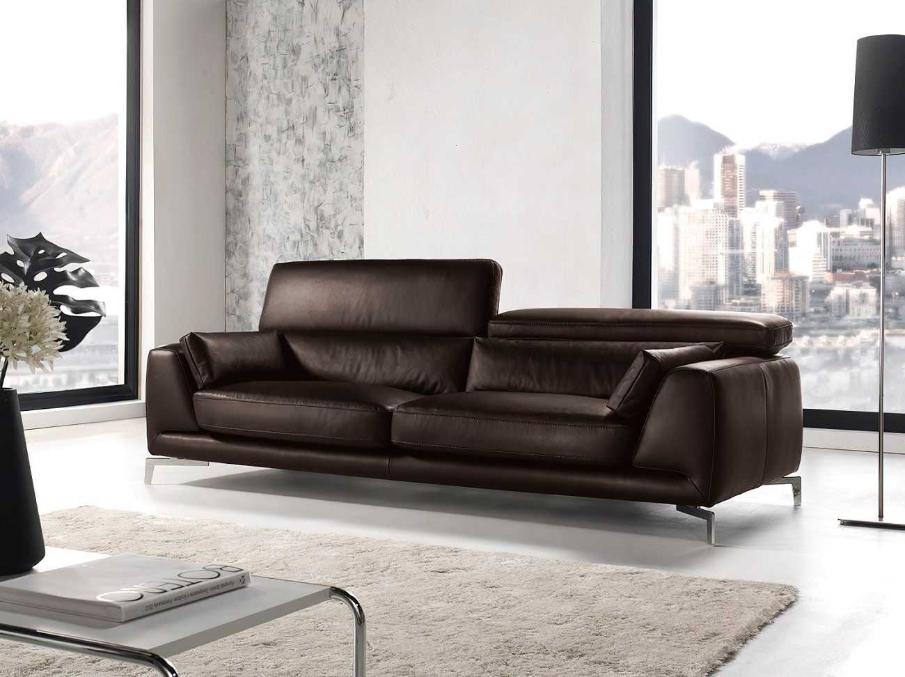 Bộ Sofa da bò nhập khẩu Italia – VENDOME (1 văng – 1 đôn)