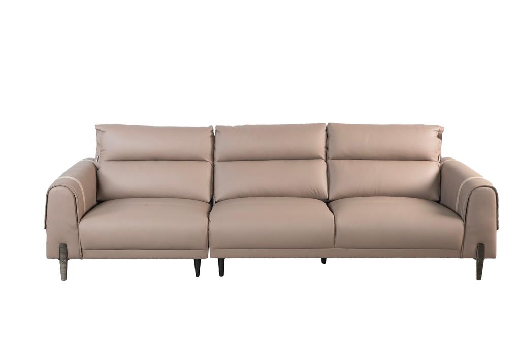 Ghế Sofa văng/băng Kuka 8179 Da bò thật tiếp xúc Màu nâu đậm 287x97x88