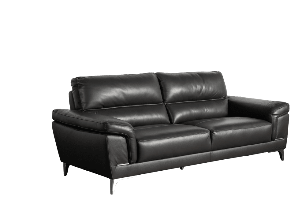 Ghế Sofa văng/băng Kuka 1893B Da bò thật tiếp xúc Màu ghi đậm 215x90x54