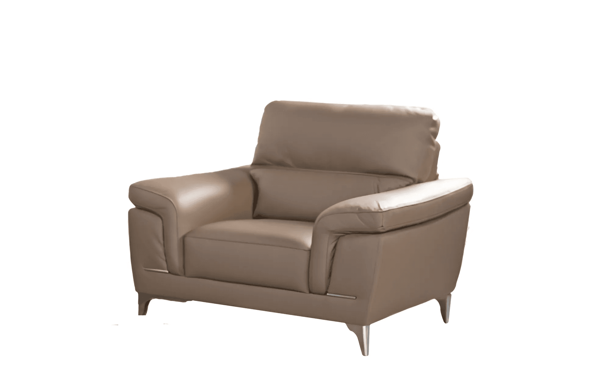 Ghế Sofa đơn Kuka 1893B Da bò thật tiếp xúc Màu nâu nhạt 114x95x85