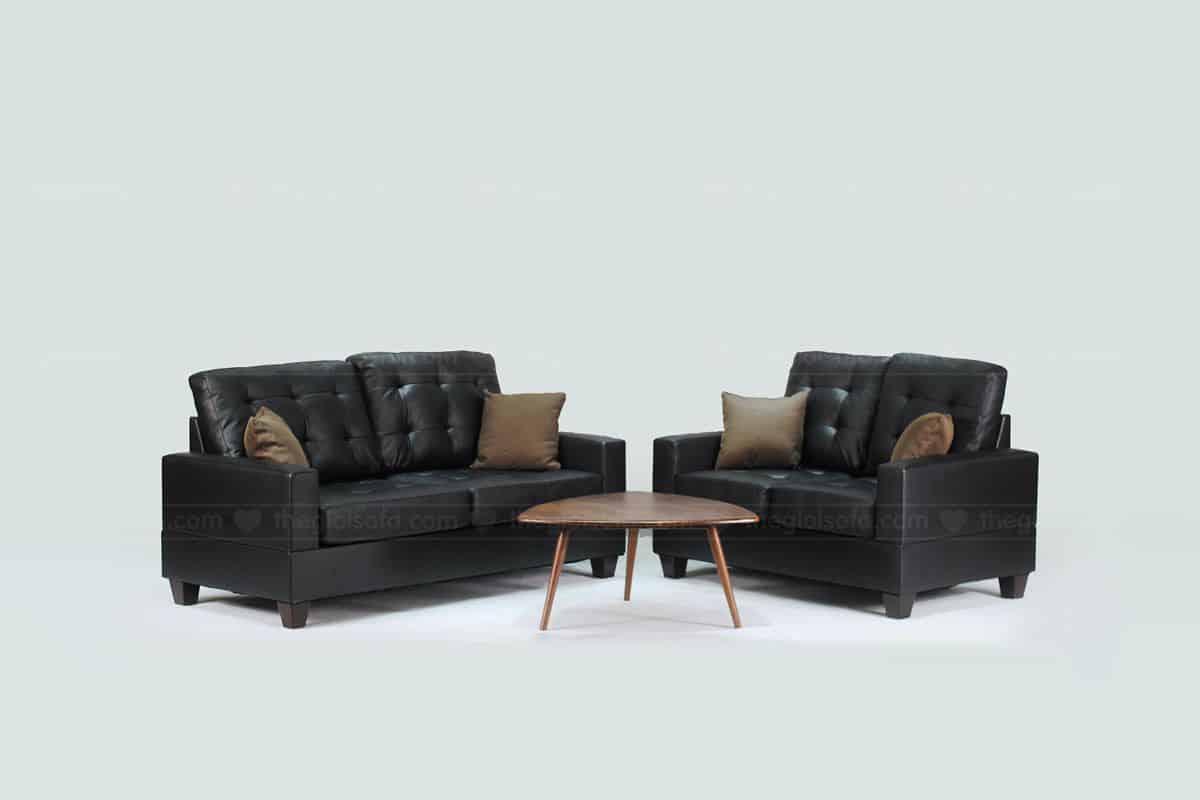 Thiết kế sofa nhỏ gọn bày cùng sofa băng cho phòng khách lớn