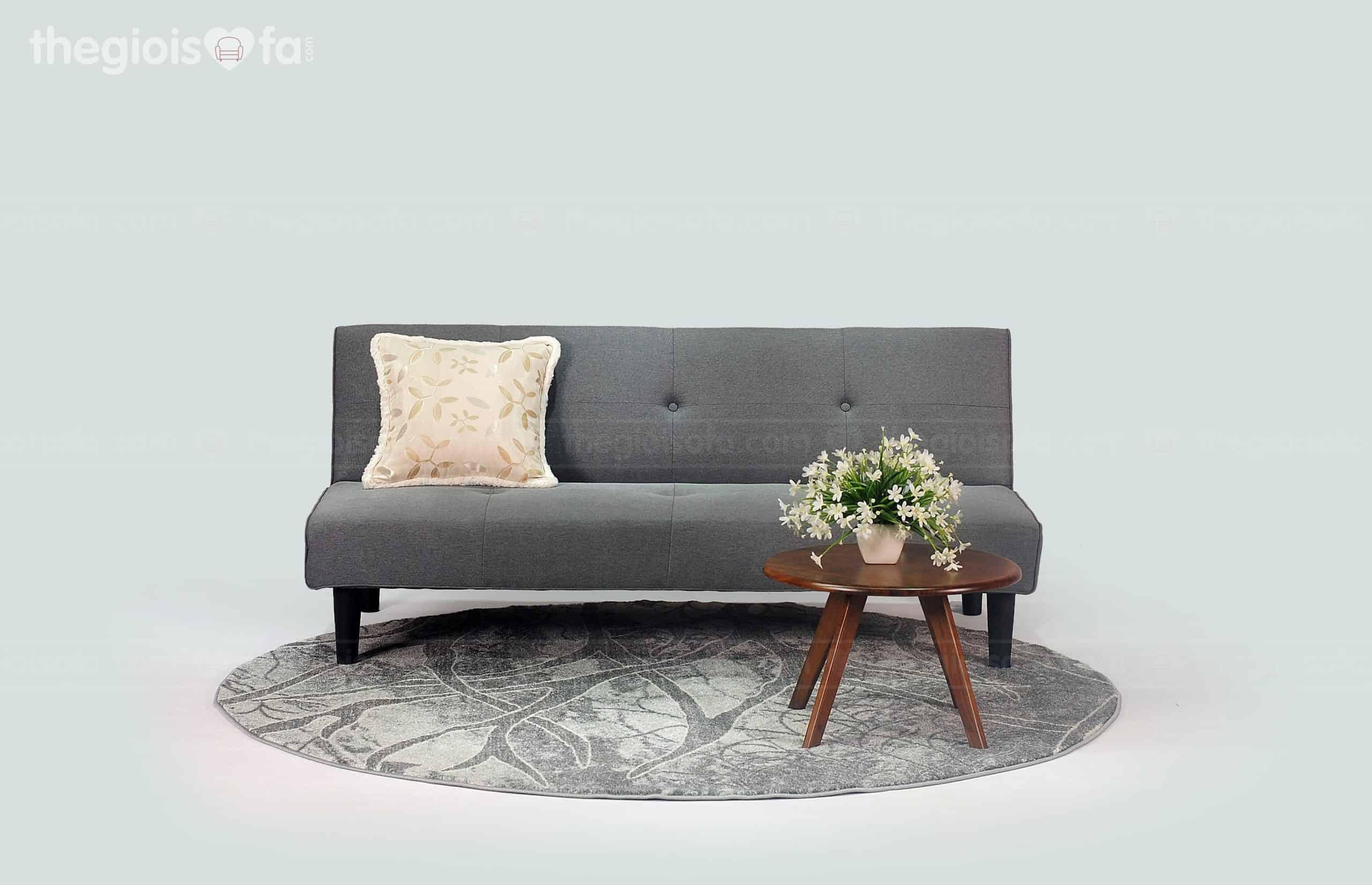 Sofa giường dài 1,9m với chất liệu nỉ cao cấp và đệm mút đàn hồi