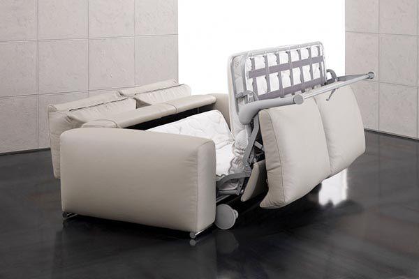 Sofa giường nhập khẩu Moma da bò Ý