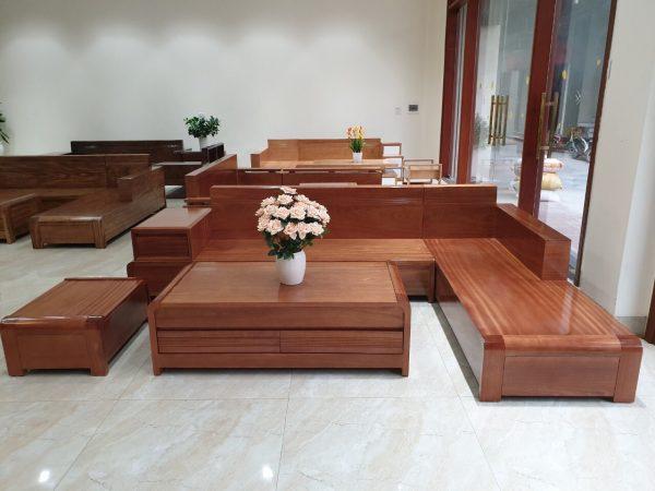 Bộ ghế sofa ngăn kéo gỗ xoan đào