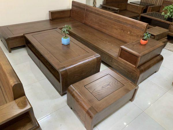 Bộ ghế sofa chân cong gỗ sồi Nga