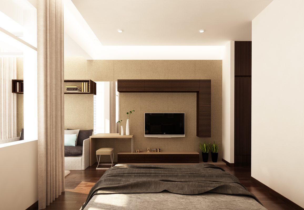Mẫu kệ tivi đặt sàn phòng ngủ thấp nhỏ