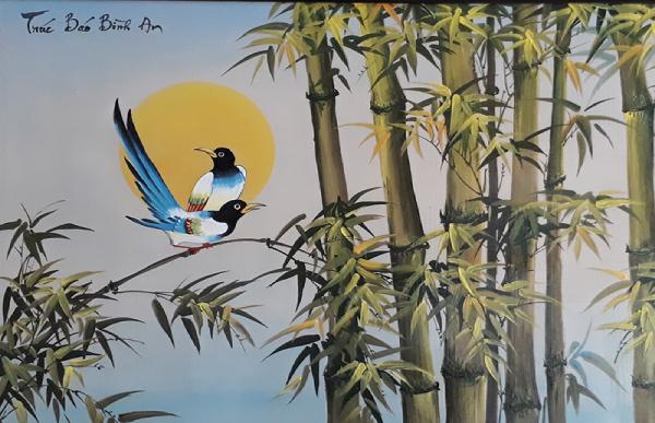Tranh Trúc báo bình an
