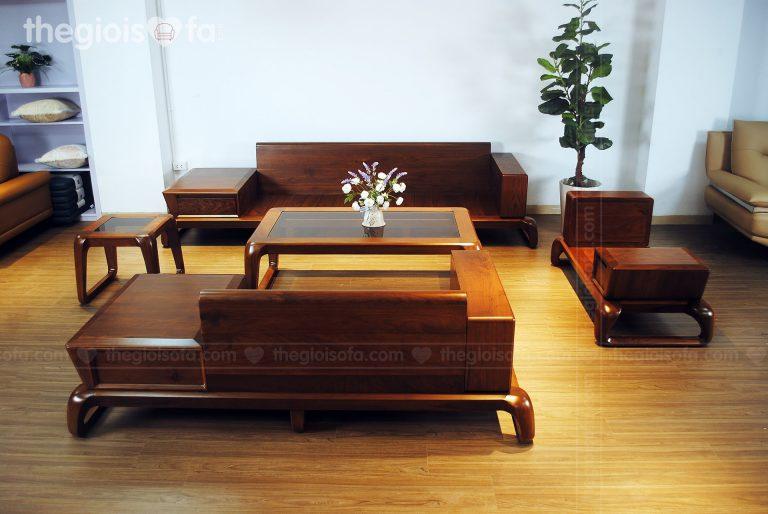 Bộ bàn ghế Sofa gỗ tạo không gian tự nhiên, tinh tế và cổ điển