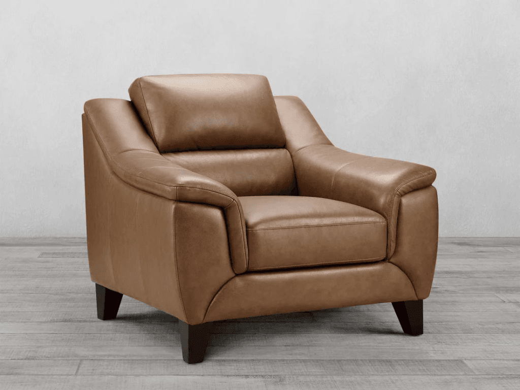 Sofa da đơn có lớp bọc bên ngoài được làm từ nhiều loại da khác nhau