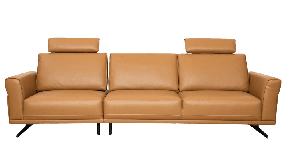 Ghế Sofa văng/băng Kuka 9613 Da thật 100% Màu da bò 367x170x104