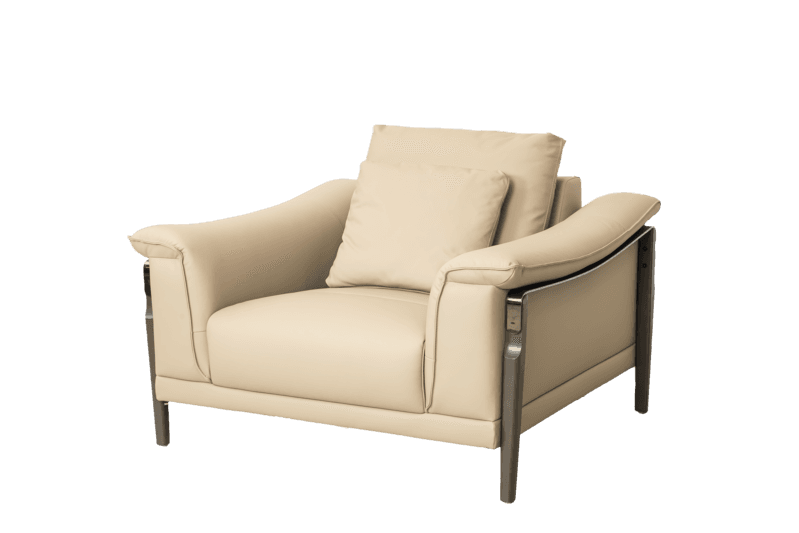 Sofa Đơn Kuka 8177 da bò thật 100% màu nâu (W758081) 116x103x69/85