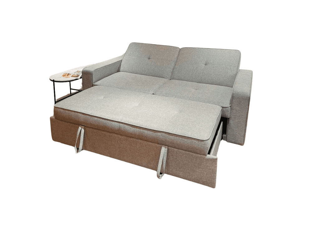 Ghế Sofa giường Sofaland Abby nỉ Màu ghi nhạt 195x100x95