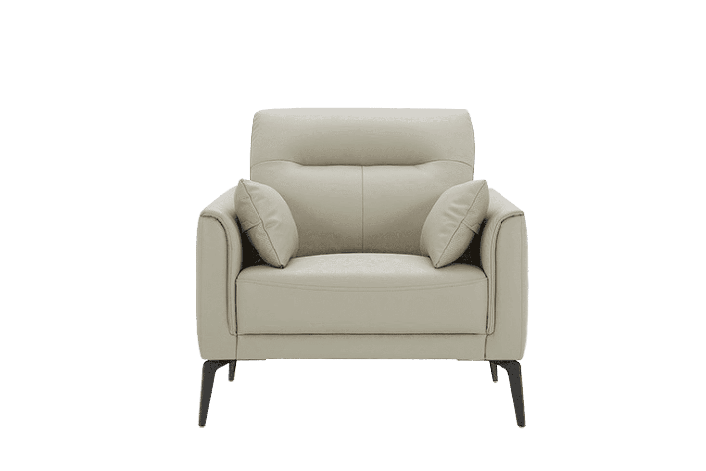 Sofa Đơn Kuka KF.098 da bò thật tiếp xúc màu ghi nhạt (M5653/PVC) 86x88x87