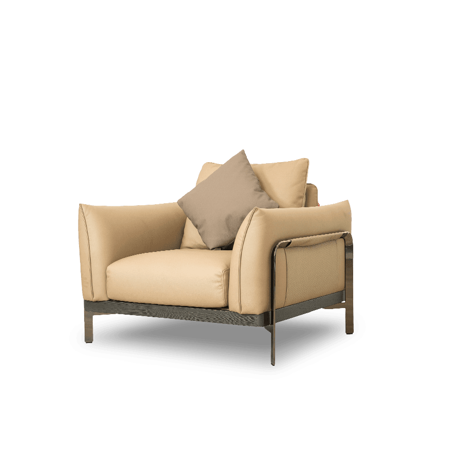 Sofa Đơn Kuka BY.732 da Microfiber màu nâu (F0404420) 100x98x72/88