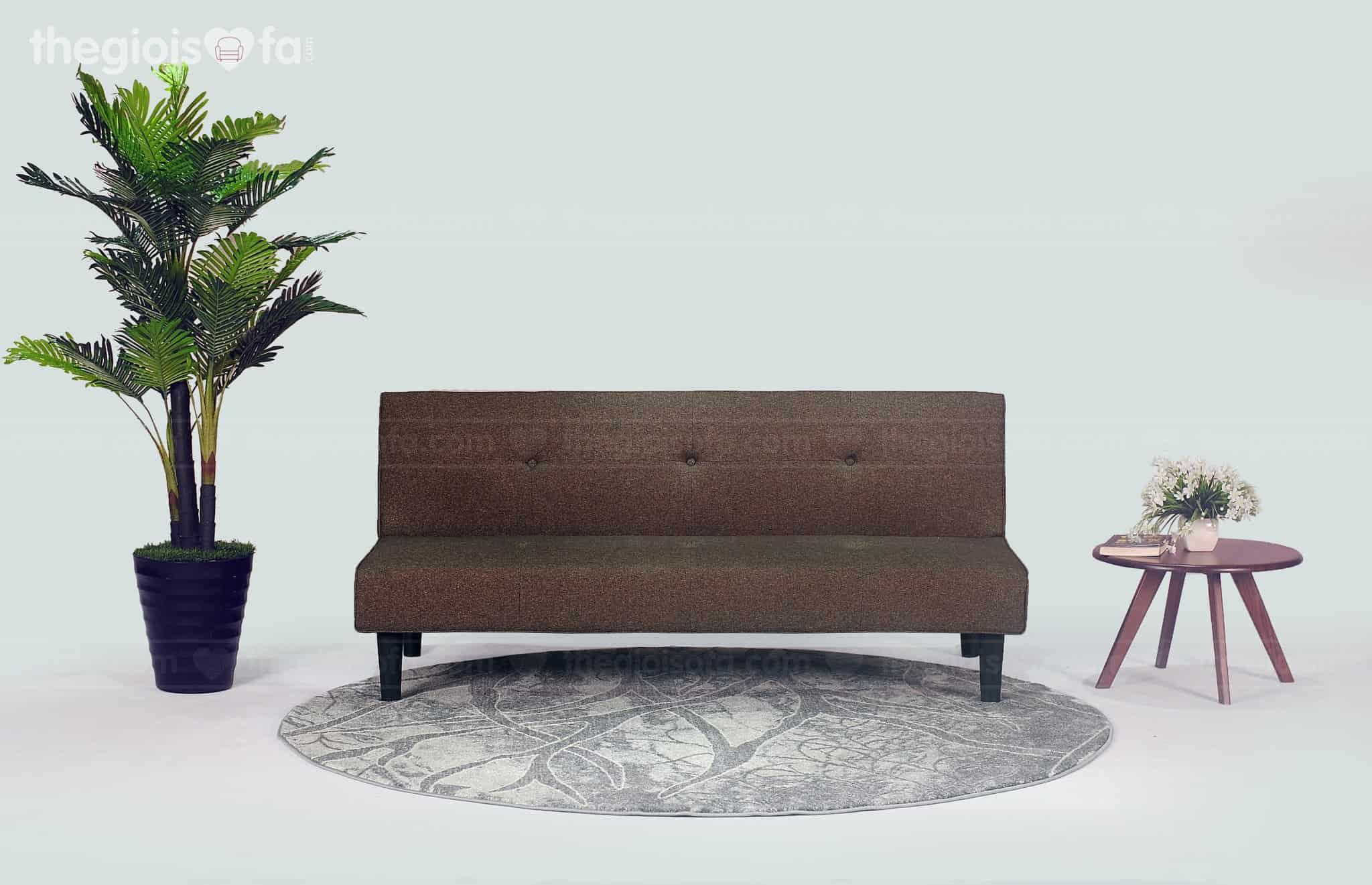Thiết kế 1m6 màu nâu trầm tĩnh và tinh tế cho phòng khách nhỏ