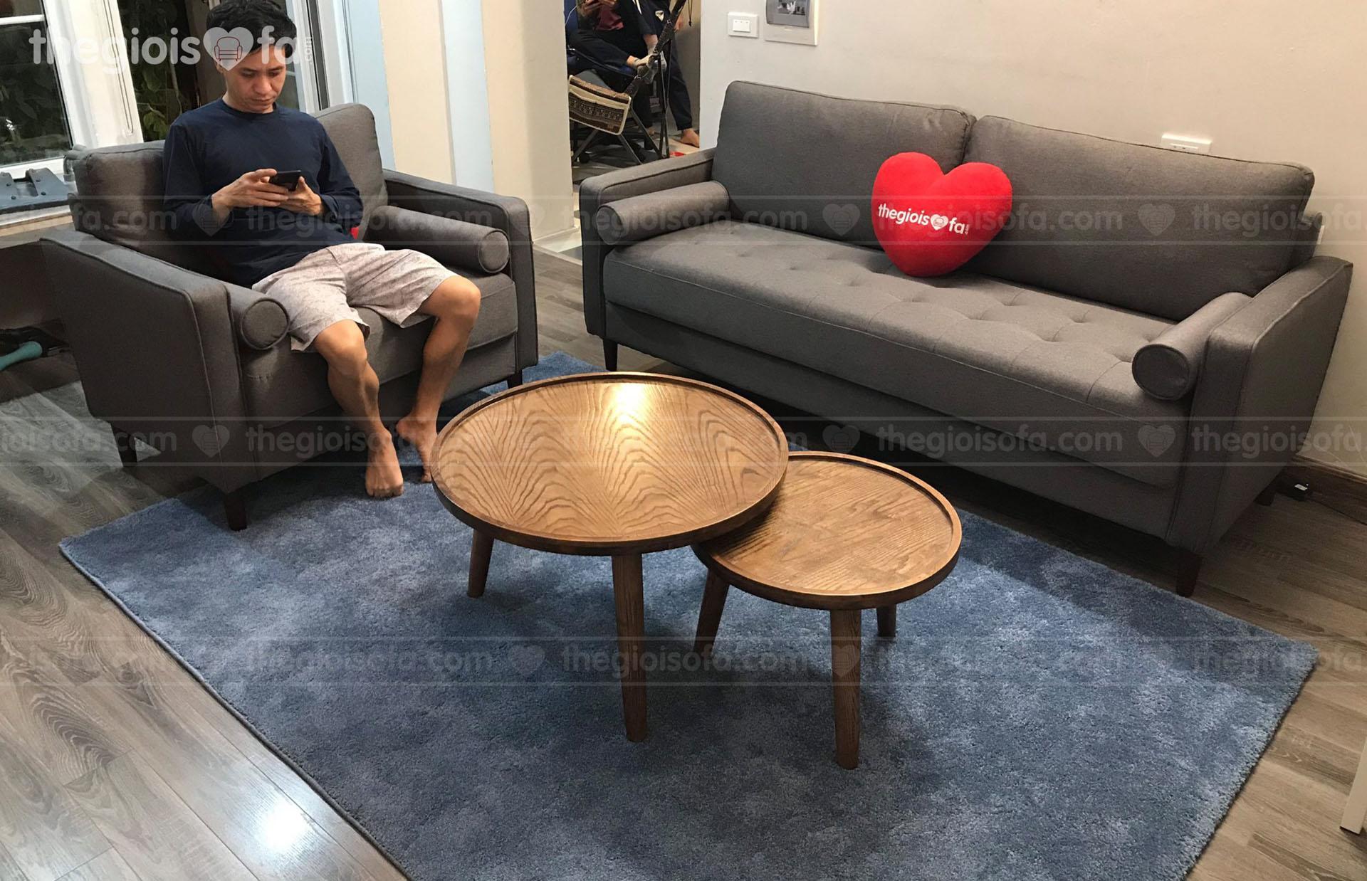 Giao hàng bộ sofa vải cao cấp Sofaland Oscar cho anh Đức tại số 1 Kim Đồng – Mua sofa Quận Hoàng Mai