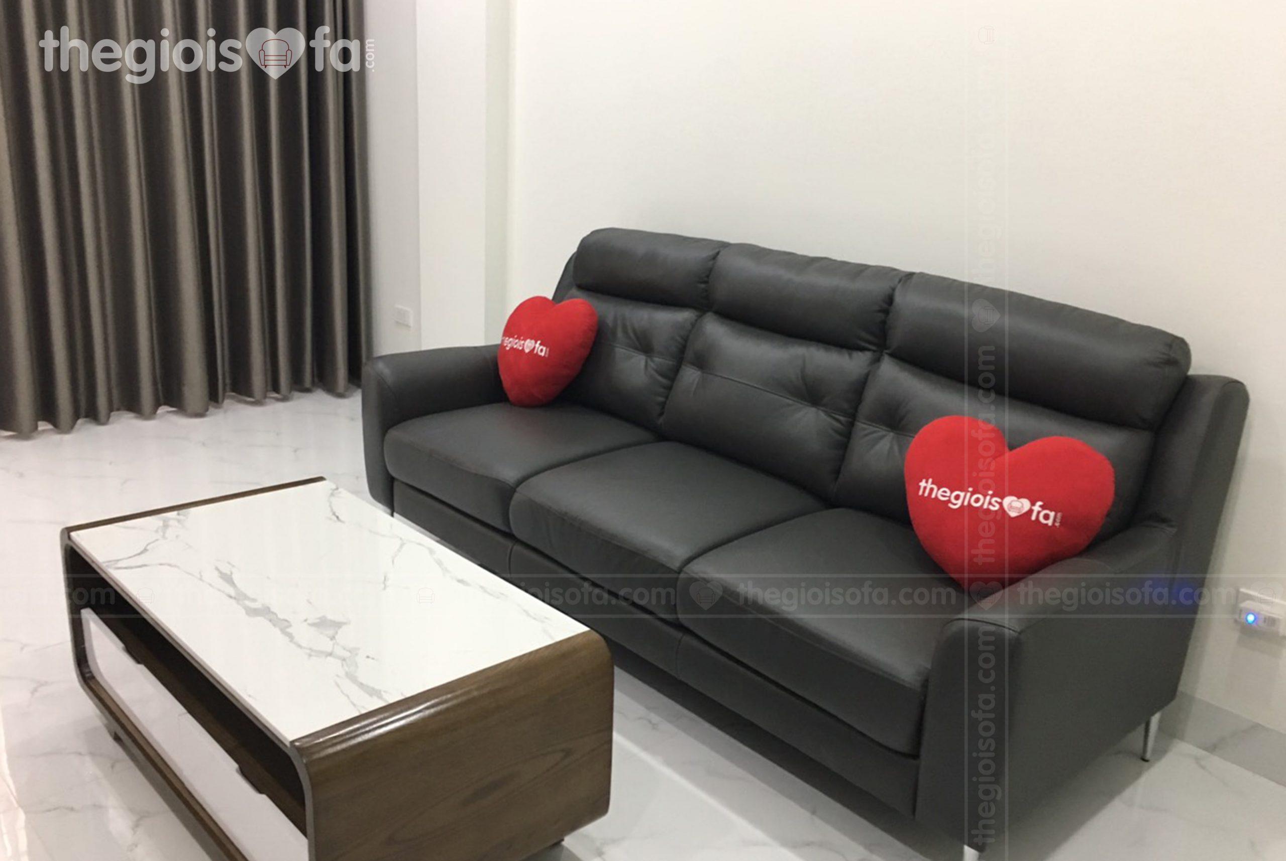 Giao hàng sofa da bò thật Sofaland Hilbert cho anh Chiến tại 130 Xuân Thủy – Mua sofa Quận Cầu Giấy