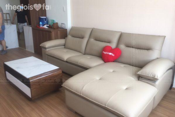 Giao hàng combo sofa da renly, bàn trà, bàn ăn Helmsley cho anh Thụy tại CT1 Đỗ Nhuận – Mua sofa, bàn ăn Quận Từ Liêm