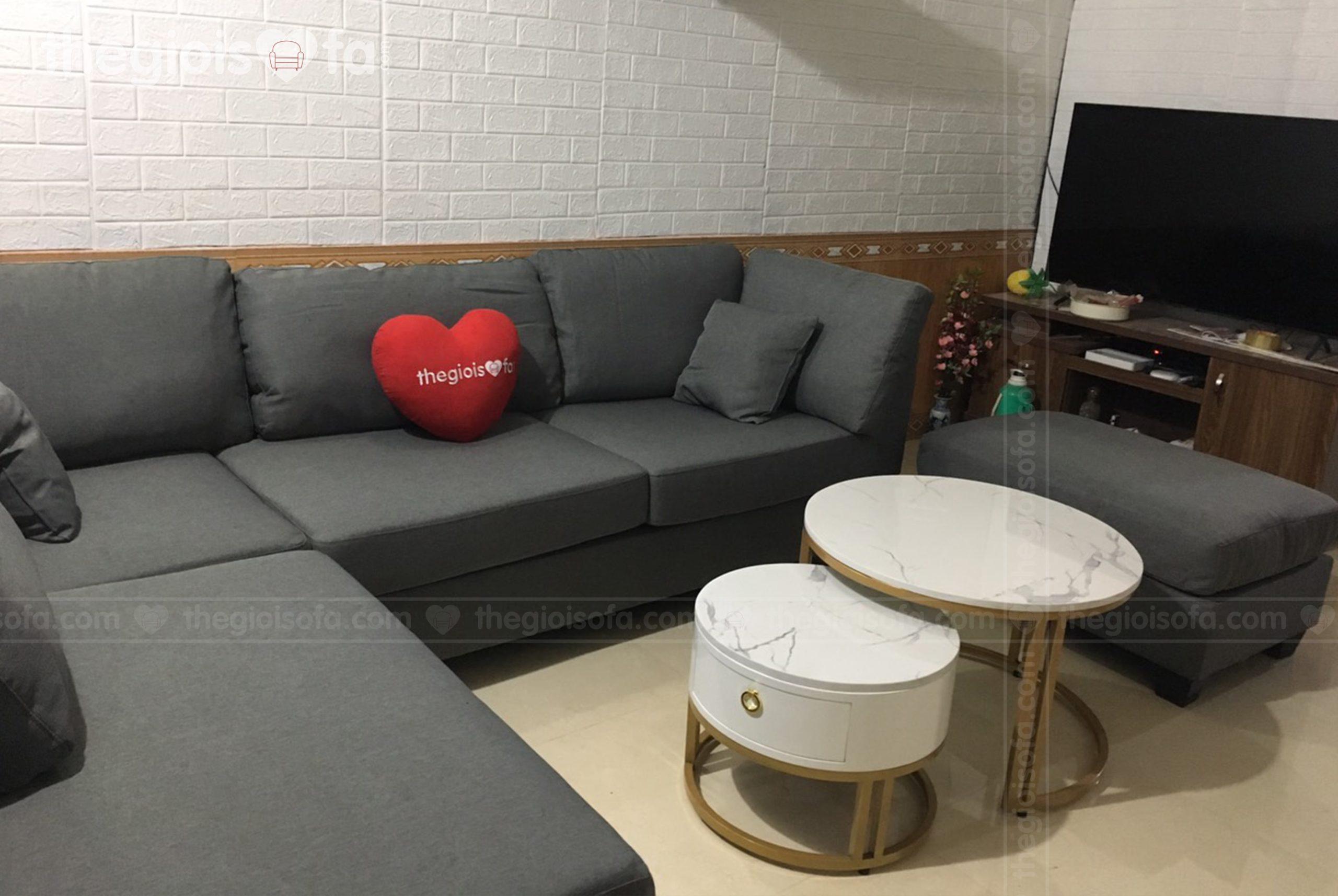 Giao hàng sofa góc Jasmin – sofa giường Marcy – bàn trà Halo White cho anh Tuấn Trung tâm xây dựng Thăng Long 4 – Tân Xuân – Bắc Từ Liêm – Hà Nội