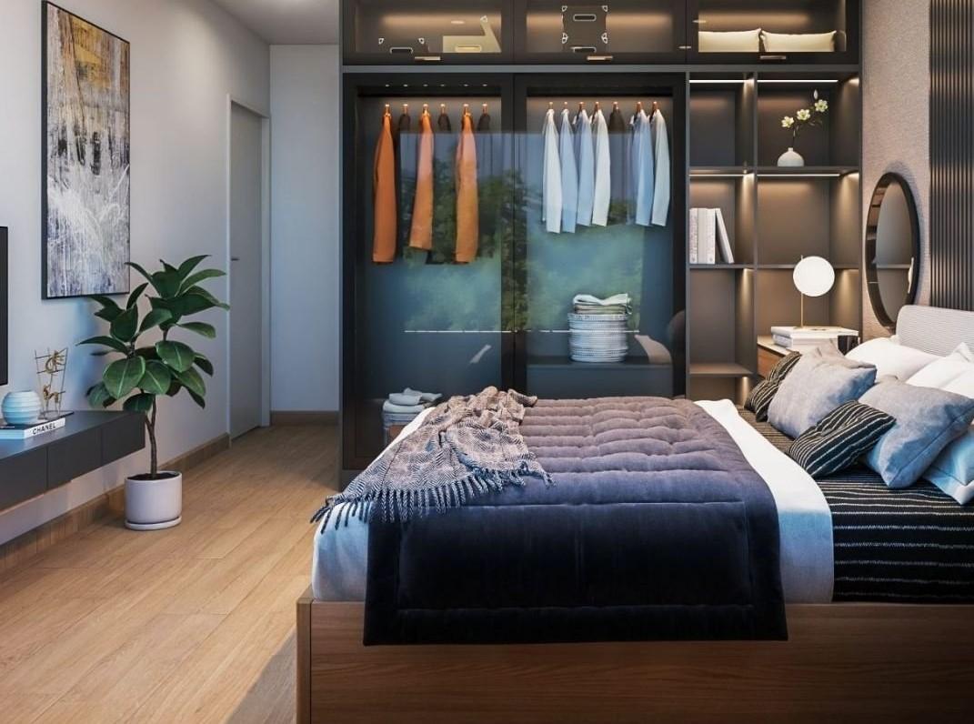 thiết kế phòng ngủ 27m2